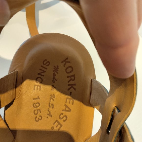 Almost NWOT Kork Ease Ava 2.0 Wedge Sandal Turquoise Blue with Cork 10 42 - Picture 8 of 10